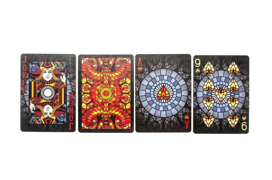 Bicycle Stained Glass Phoenix Playing Cards Collection playing cards